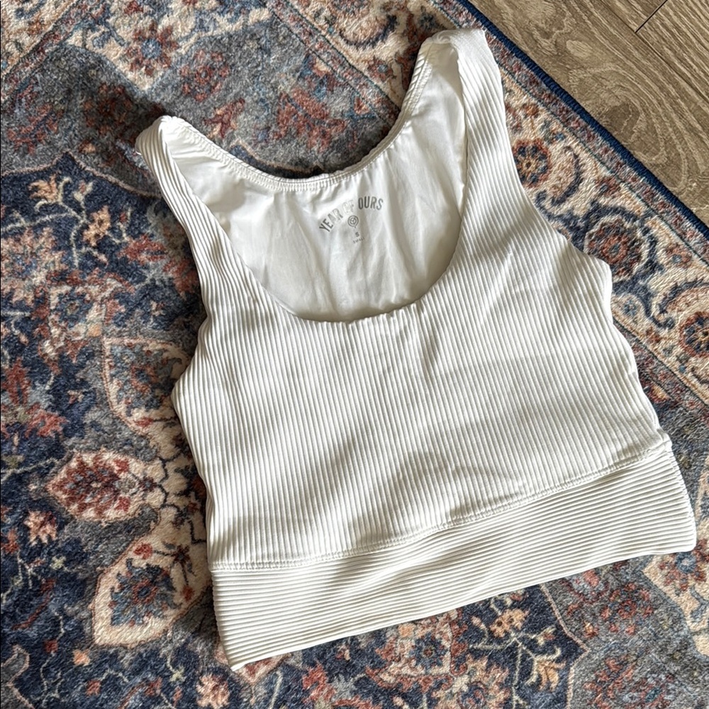 Year of ours White Ribbed Women's Top